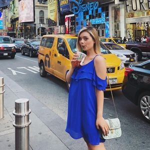 Impress the Best Royal Blue Off-the-Shoulder Dress